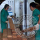 <strong>BRAZIL<br /> 12:30 pm</strong><br />Here are some mill workers feeding Ipe boards into a finishing machine.