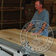 Sliding Table Saw - This table saw is used for squaring large edge glued panles to exact dimensions.