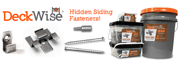 hidden siding fasteners