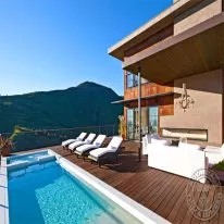 Ipe deck on the beautiful pacific coast (California).